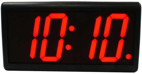 BRG Precision Products DuraTime HP440R high precision plug-in digital wall clock with a 4-digit 4-inch high red LED display.