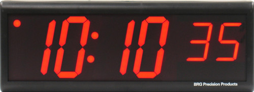 BRG Precision Products DuraTime HP640R high precision plug-in digital wall clock with a 6-digit 4-inch high red LED display.
