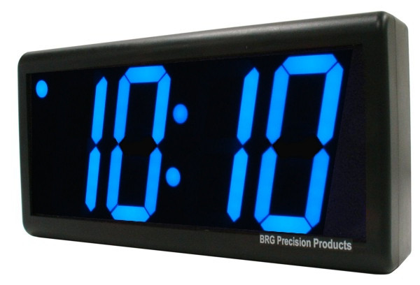 Double-Sided Ceiling or Wall-Mounted Digital Clock with Blue Digits -  Accurate for 20 Years