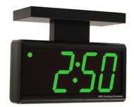 BRG Precision Products DuraTime HP440G-2SB double-sided ceiling or wall-mounted high precision plug-in digital clock with a 4-digit 4-inch high green LED display.