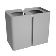 Peter Pepper Stream SW2 - Deskside Recycling Wastebasket with Top - Dual Stream