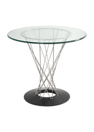 Woodstock Guthrie Black and Stainless Steel Round Table 31" 
