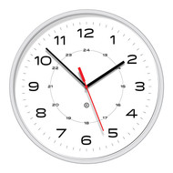 syncTECH Peter Pepper Model 820 - 13.875" Round Wall Clock with Flush Acrylic Cover - Receiver Clock