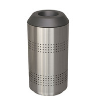 Peter Pepper TMR2040T Timo Round Top 10" Opening Trash and Recycling 35 Gallon Receptacle - 2 Finishes and Designs - Free Shipping