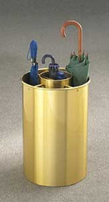 Glaro 259BE  Combination Standard and Tote Umbrella Cylinder - 30 Umbrellas - Satin Brass