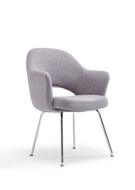 Woodstock Melanie Arm Side Chair - Gray Fabric