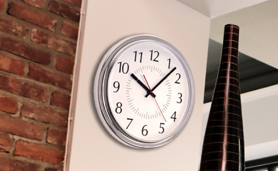 clock on office wall