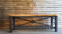 Cypress Top With Metal Base