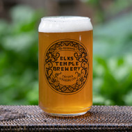 Elks Temple Brewery Can Glass