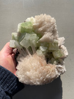 Green and White Apophyllite cluster (1389626135)
