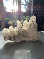 Snowy quartz Channeling group with Pyrite (1424253503)