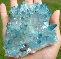 Aqua Aura Quartz Cluster (8659)