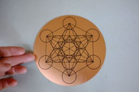 Copper Metatron Cube disc (1453973355)
