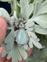 Opal with Danburite silver pendant (1426694206)