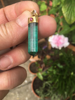 Tourmaline - Green and Pink set in gold (111225)