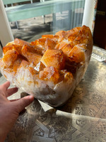 Citrine heart shaped cluster (112122)