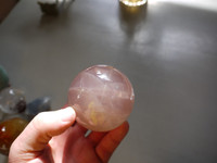Star Rose quartz sphere (112946)