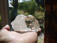 Clear quartz double headed skull (113097)