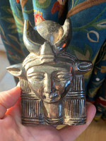 Pyrite Hathor carving (114139)
