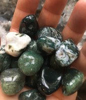 Moss Agate tumbled (114383)