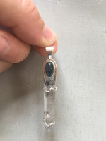 Kyanite and quartz pendant (115394)