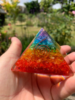 Rainbow Orgonite pyramid (116231)