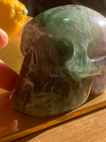 Green and Purple Fluorite skull (116947)