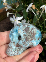 Larimar skull "Sanctuary" (116975)