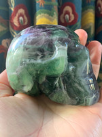 Green and Purple Fluorite skull (117098)