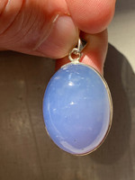 Blue Chalcedony set in silver (117826)