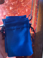 Blue satin pouch (118176)