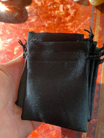 Black satin pouch (118178)