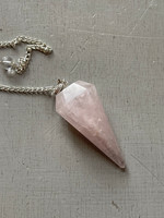 Rose quartz dowsing pendulum (118347)