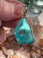 Turquoise set in silver (118554)