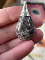Moonstone drop set in silver (118566)