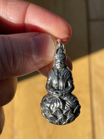 Solid Silver Buddha pendant (118659)
