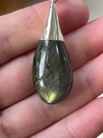Labradorite drop set in silver (118687)