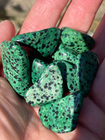 Green Dalmation Jasper tumblestones (119050)