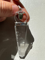 Moldavite with Quartz pendant (119110)