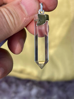 Moldavite with Quartz pendant (119126)