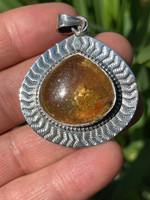 Amber set in silver (119129)