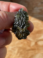 Moldavite set in silver (119303)