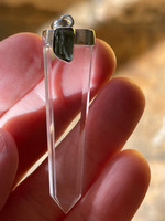 Moldavite with Quartz pendant (119311)