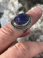 Sapphire ring set in silver (119358)
