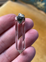 Moldavite with Quartz pendant (119443)