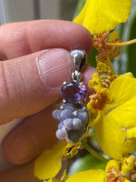 Purple Grape Chalcedony Amethyst set in silver (119759)