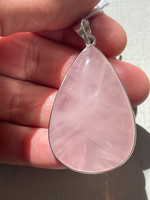 Rose Quartz set in silver (119816)