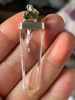 Moldavite with Quartz pendant (1112276)