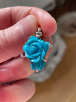 Turquoise Rose set in silver (1112344)