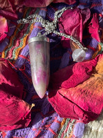 Pink Tourmaline in quartz pendulum (1112354)